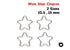 4 Pcs, Sterling Silver Wire Star Charm, Star Jump Ring, CL AT, 2 Sizes, (SS-1025)